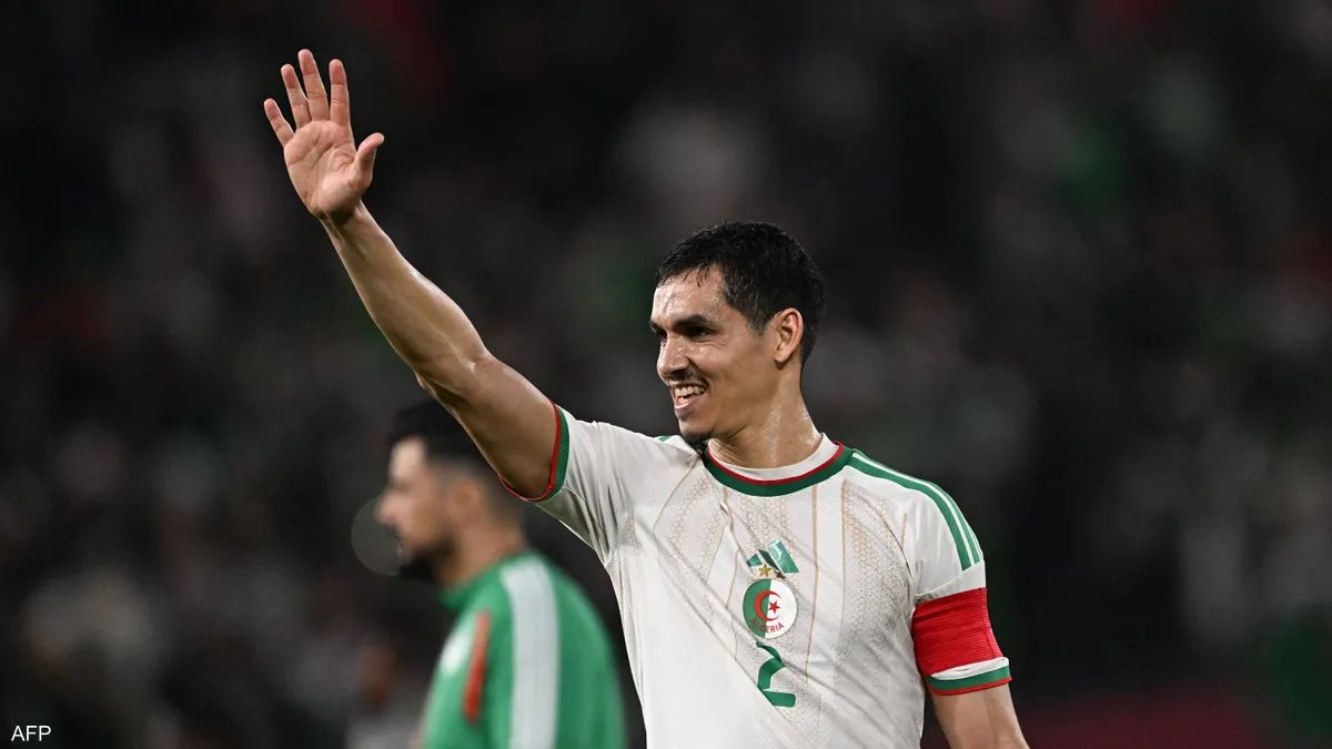 بعد 123 مباراة.. ماندي يعتزل اللعب الدولي مع الجزائر