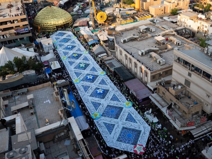 بالصور.. عزاء موكب بني عامر في كربلاء المقدسة