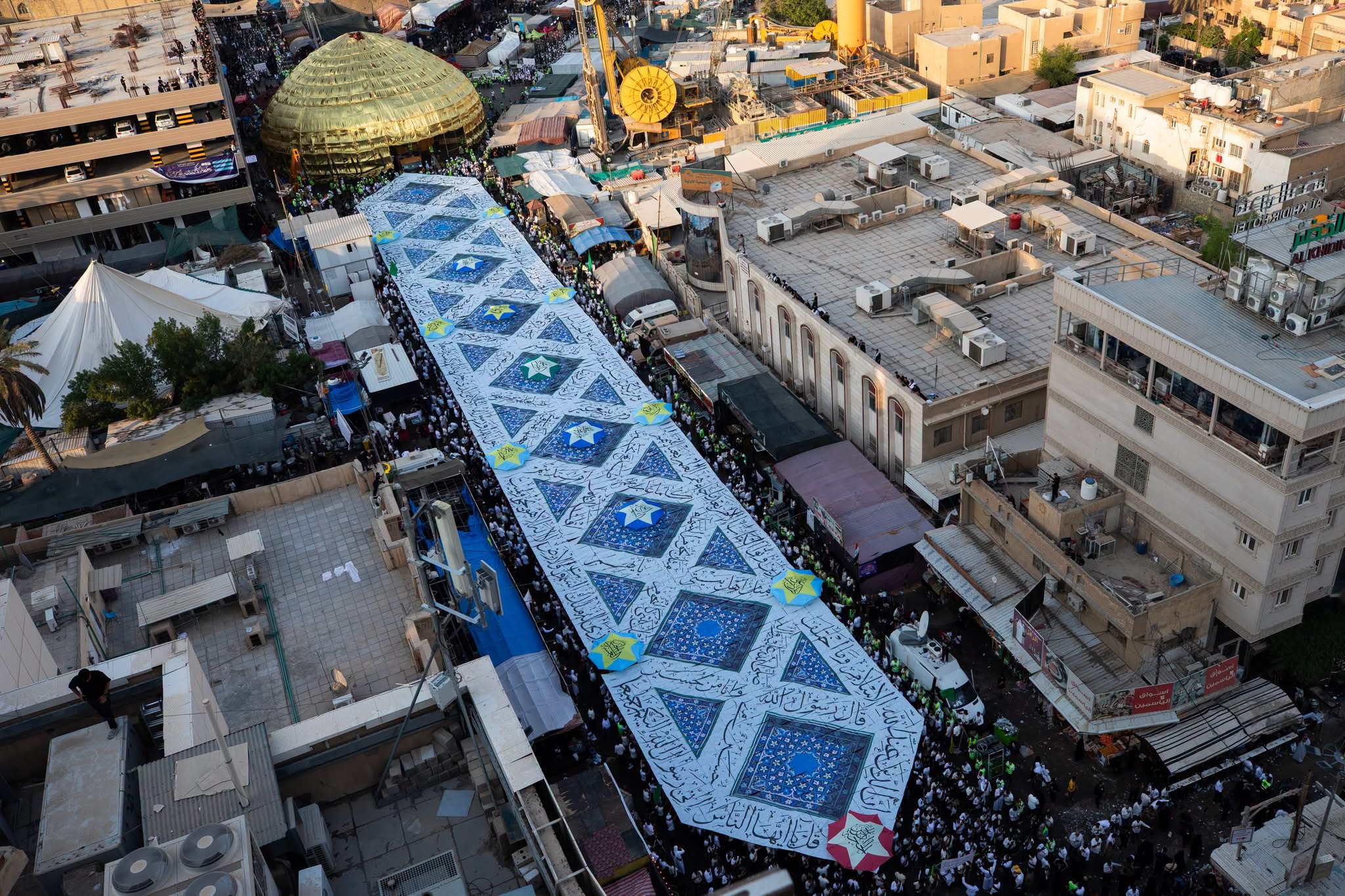 بالصور.. عزاء موكب بني عامر في كربلاء المقدسة